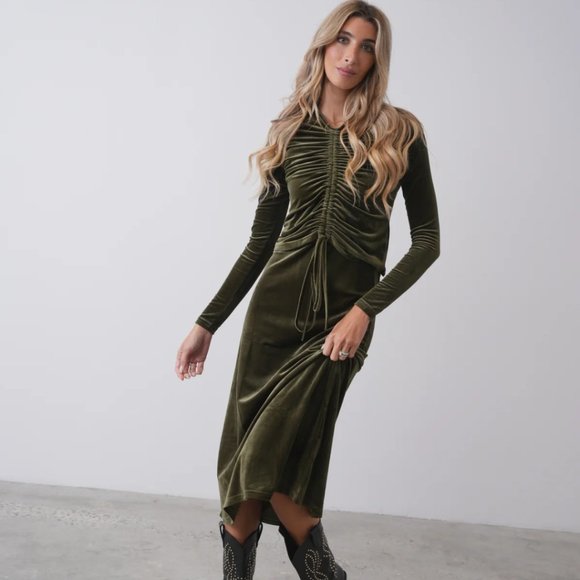 Velour Ruching Top - Picture 1 of 3